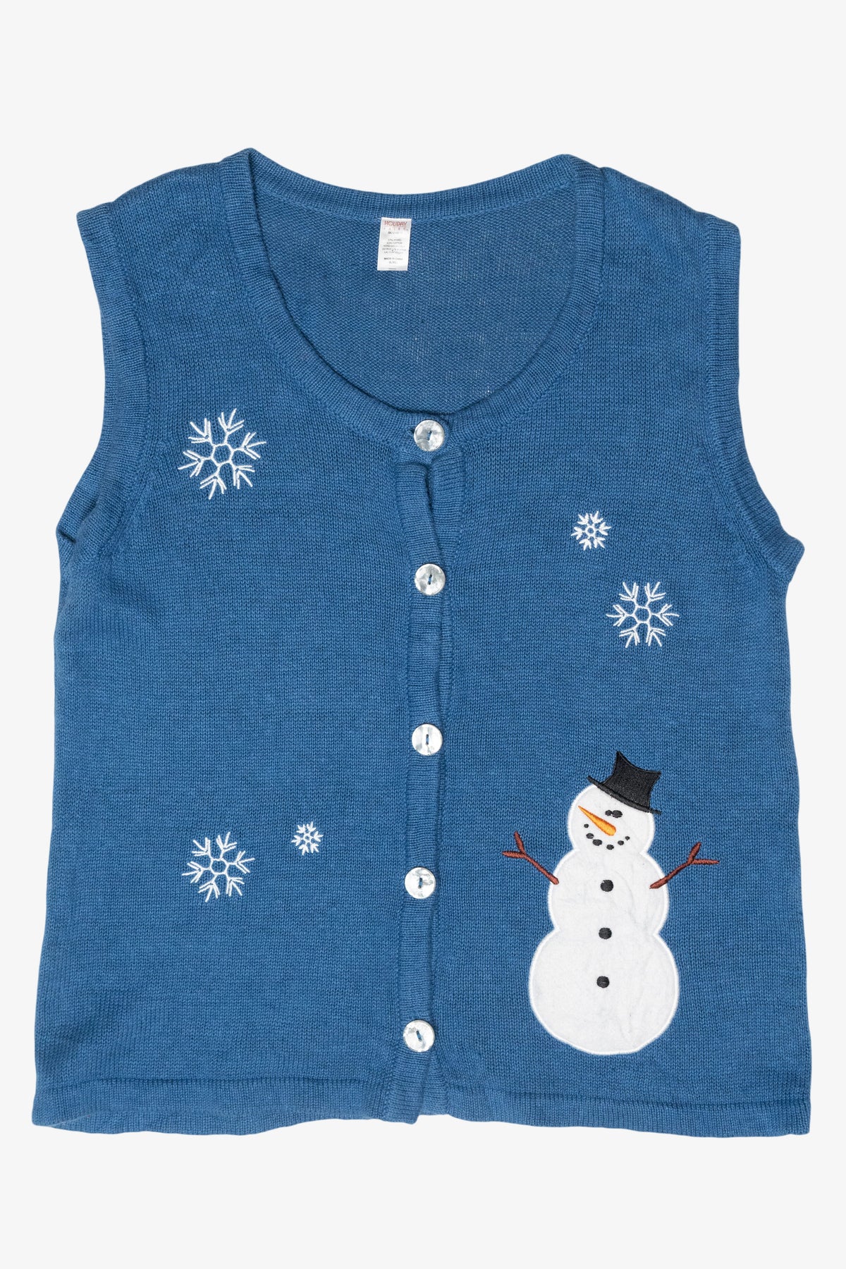 Silly Snowmen Vintage Ugly Christmas Sweater Vest (2000s)