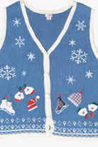 Mittens & Skates Vintage Ugly Christmas Sweater Vest (2000s)