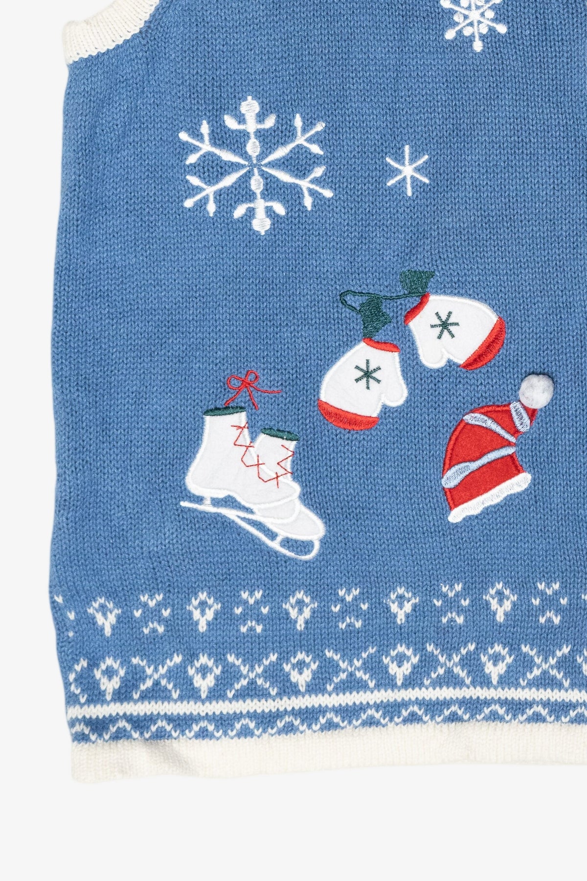 Mittens & Skates Vintage Ugly Christmas Sweater Vest (2000s)