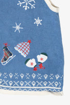 Mittens & Skates Vintage Ugly Christmas Sweater Vest (2000s)