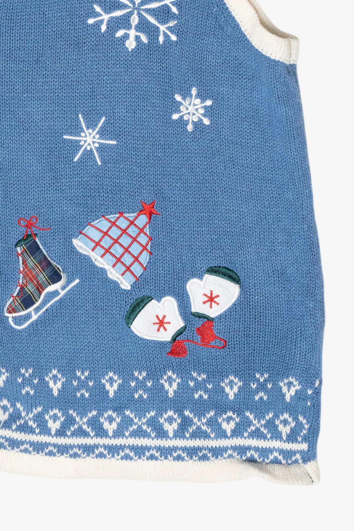 Mittens & Skates Vintage Ugly Christmas Sweater Vest (2000s)