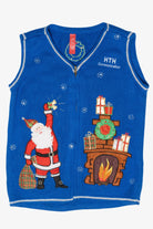 Santa Custom HTH Communication Vintage Ugly Christmas Sweater Vest (2000s)