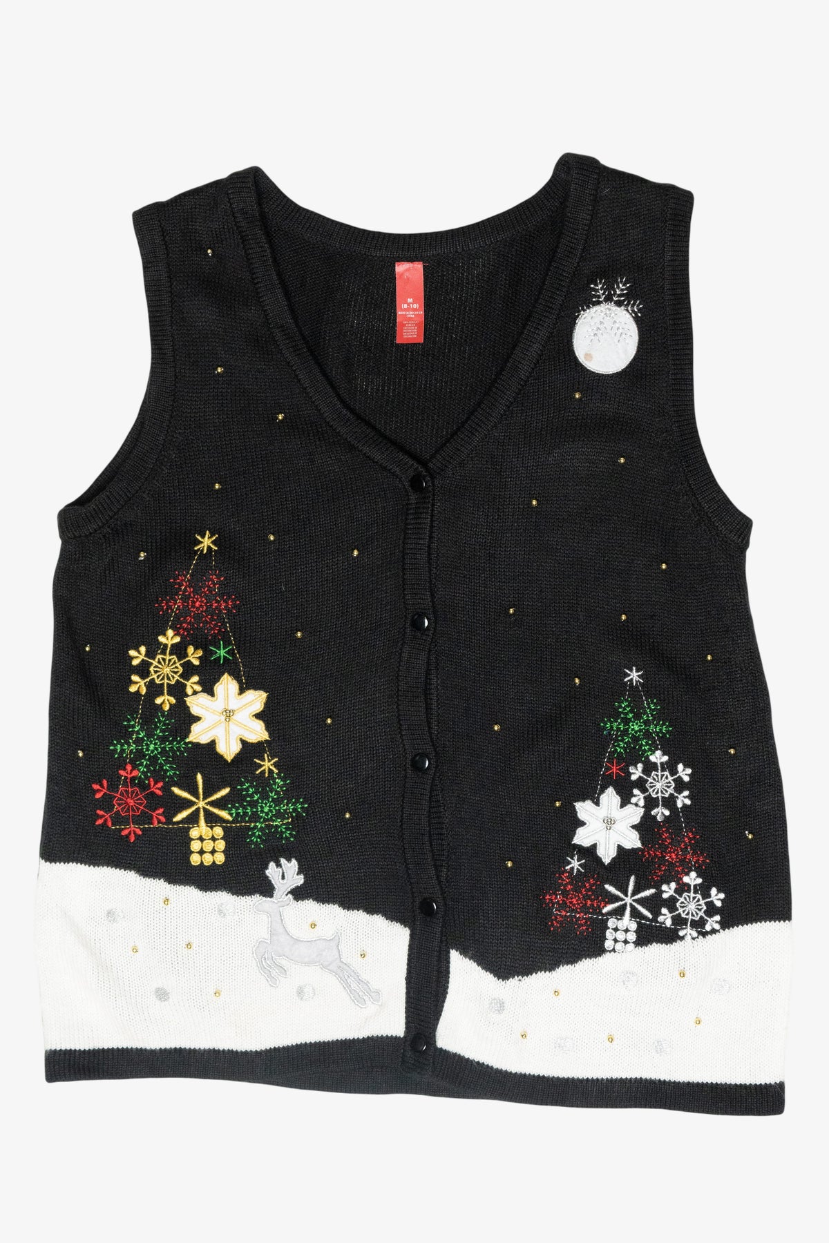 Reindeer Vintage Ugly Christmas Sweater Vest (2000s)