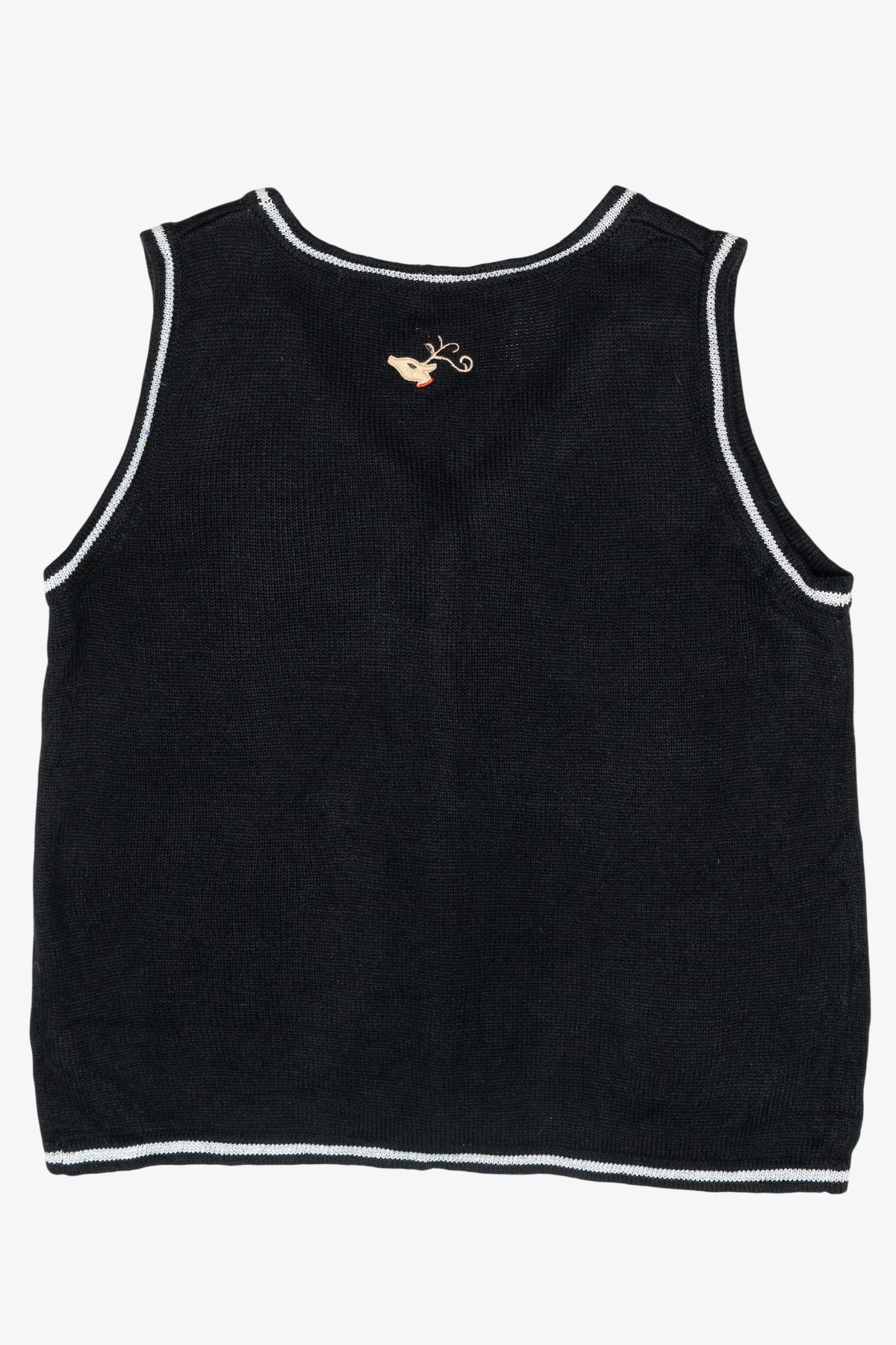 Whimsical Reindeer Vintage Ugly Christmas Sweater Vest (2000s)