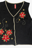Holly Flowers Vintage Ugly Christmas Vest (2000s)