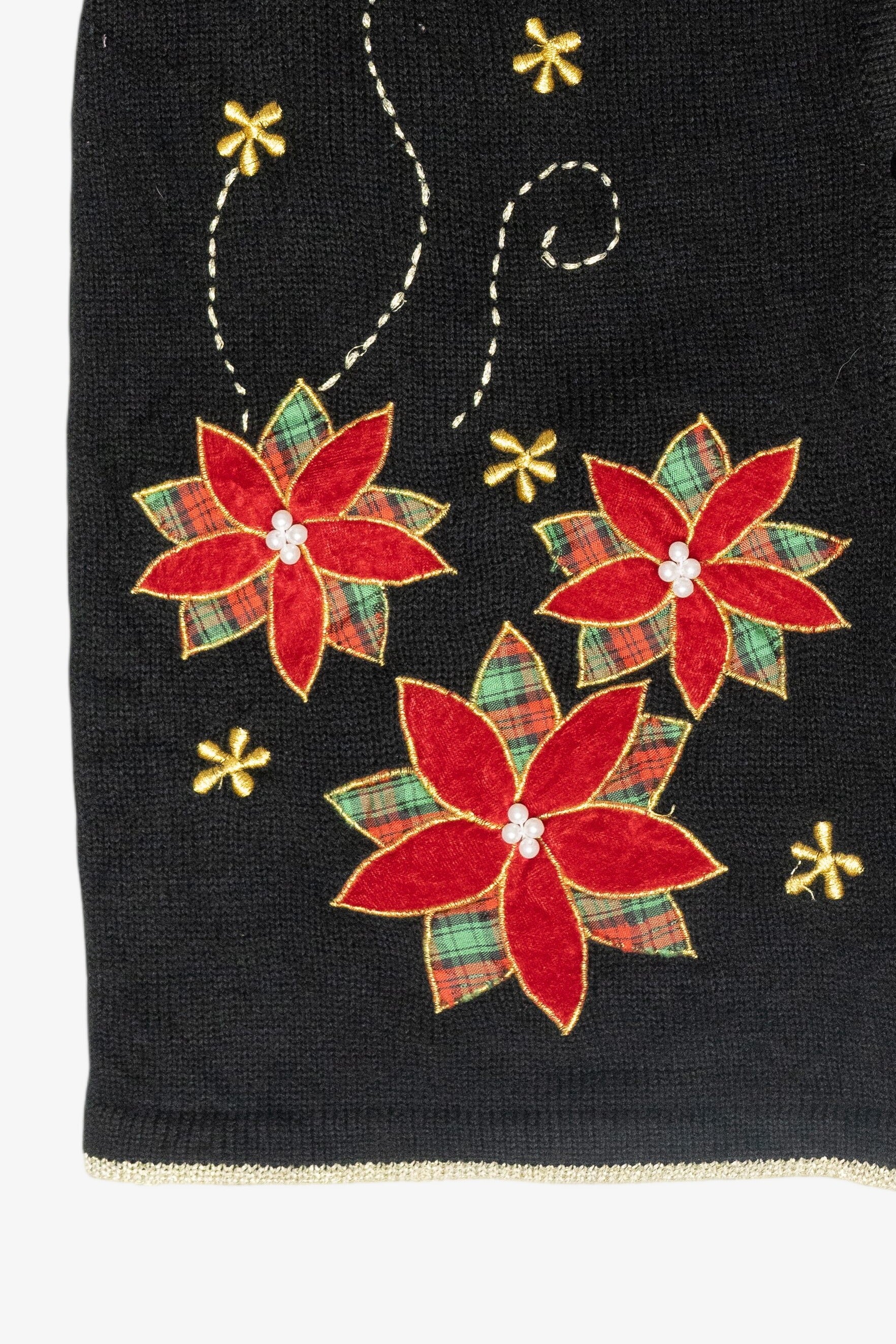 Holly Flowers Vintage Ugly Christmas Vest (2000s)