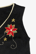Holly Flowers Vintage Ugly Christmas Vest (2000s)