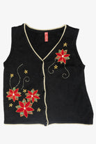 Holly Flowers Vintage Ugly Christmas Vest (2000s)