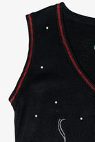 Gingerbread House Vintage Ugly Christmas Sweater Vest (2000s)
