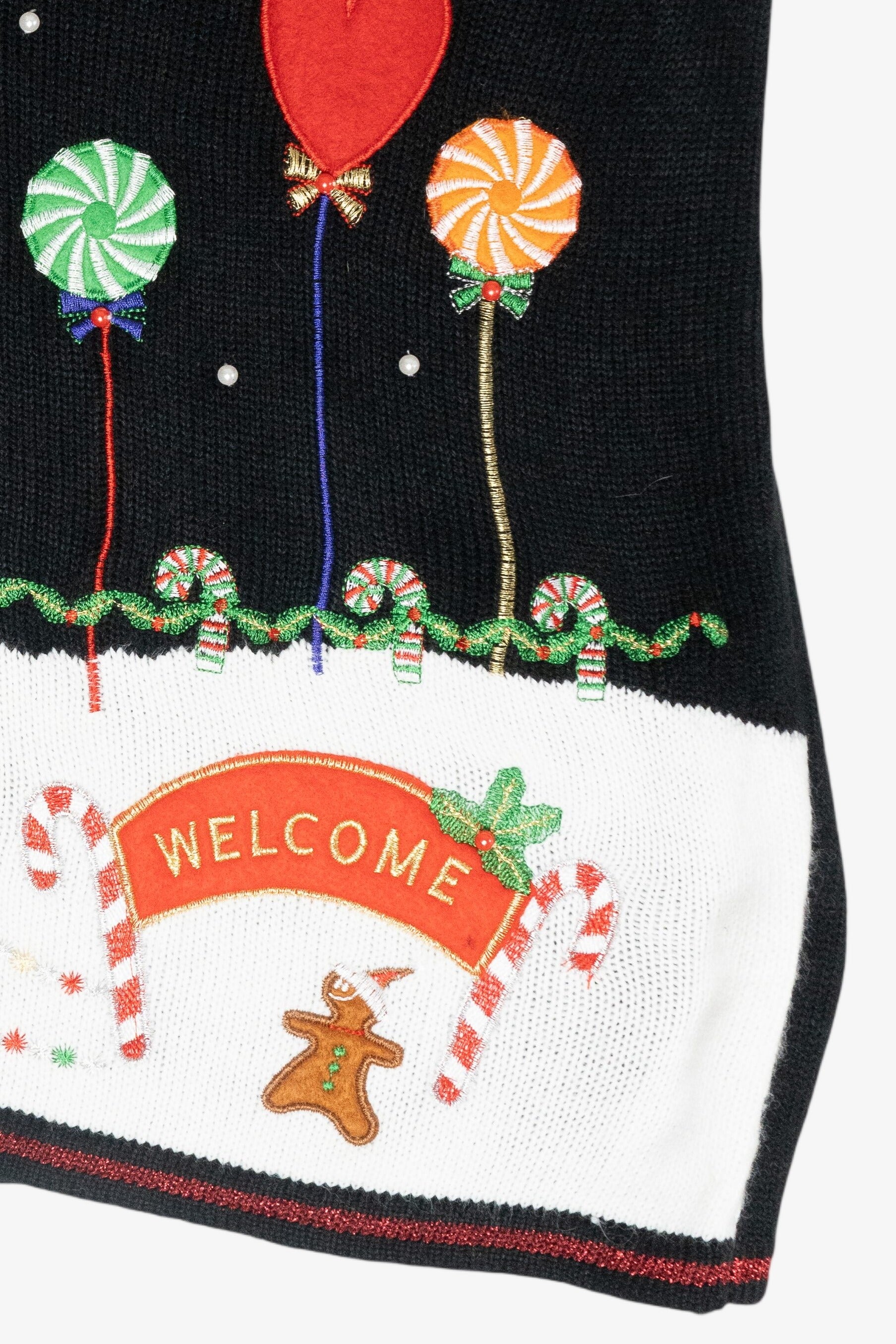 Gingerbread House Vintage Ugly Christmas Sweater Vest (2000s)