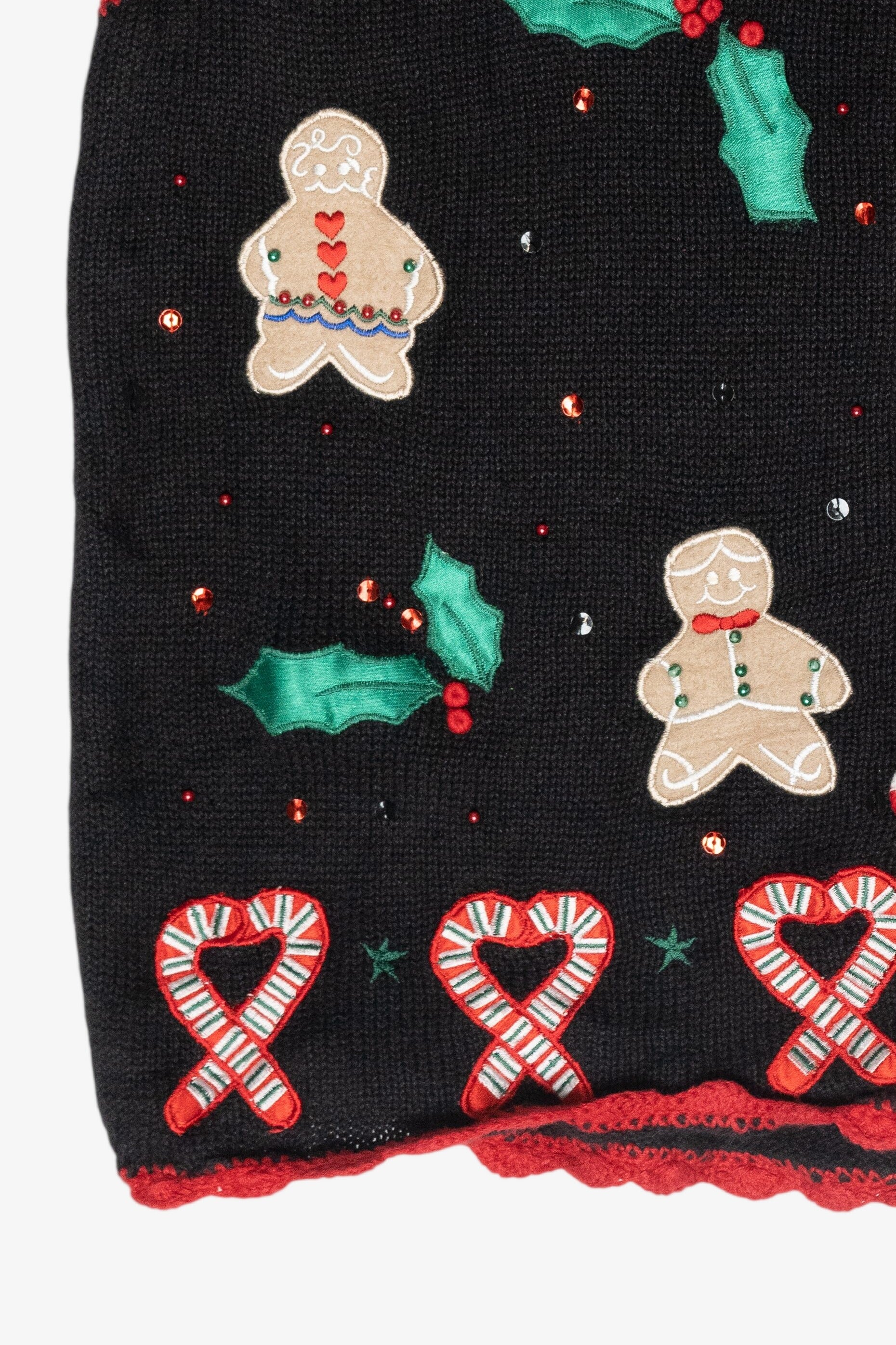 Gingerbread Cookies Vintage Ugly Christmas Sweater Vest (1990s)