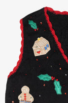 Gingerbread Cookies Vintage Ugly Christmas Sweater Vest (1990s)