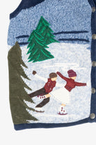Ice Skaters Vintage Ugly Christmas Sweater Vest (1990s)