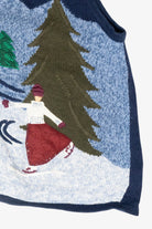 Ice Skaters Vintage Ugly Christmas Sweater Vest (1990s)