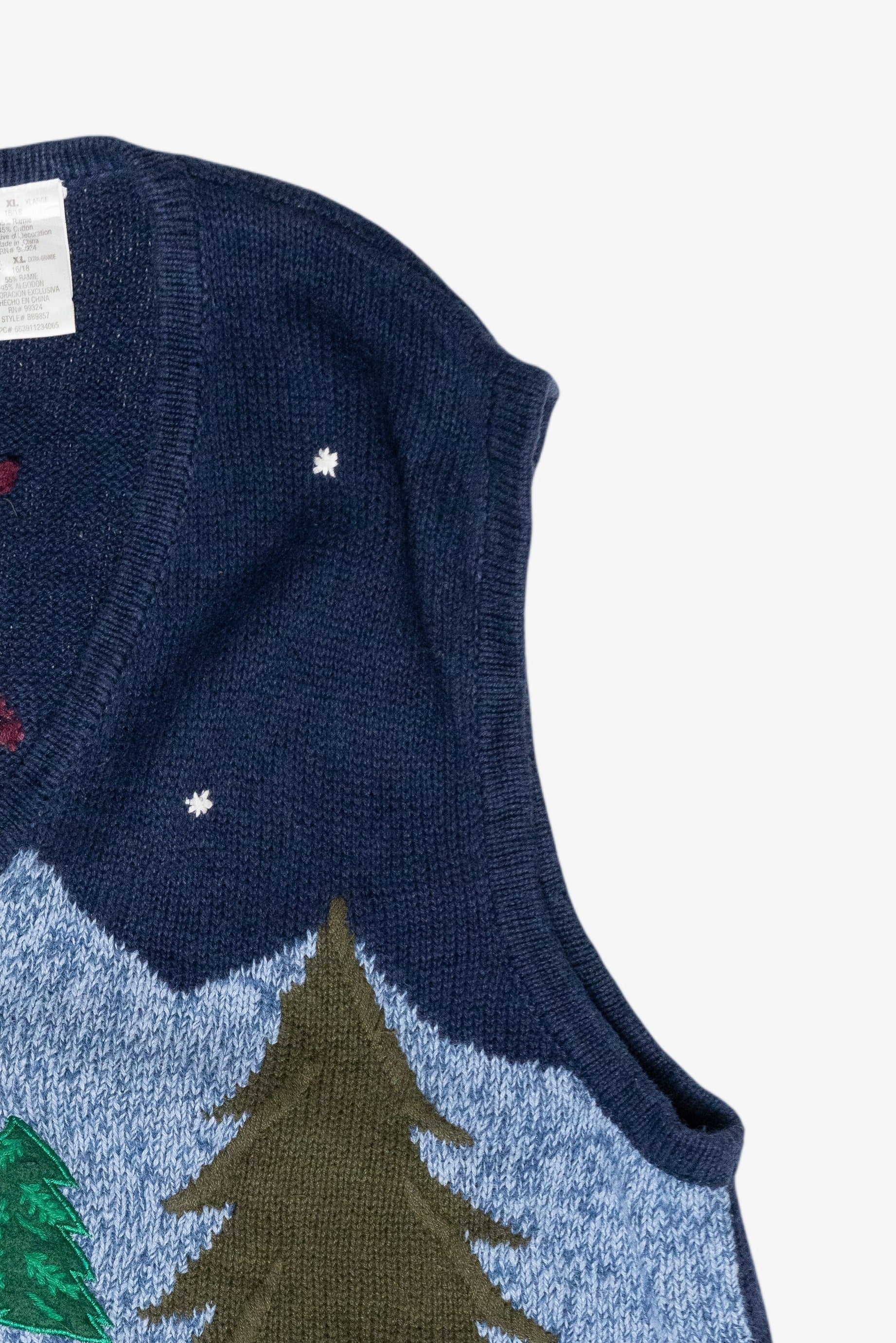 Ice Skaters Vintage Ugly Christmas Sweater Vest (1990s)