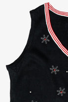 Candy Cane Stripe Snowmen Vintage Ugly Christmas Sweater Vest (2000s)