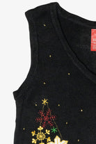 Prancing Reindeer Snowflake Vintage Ugly Christmas Sweater Vest (2000s)