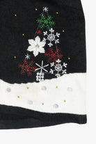 Prancing Reindeer Snowflake Vintage Ugly Christmas Sweater Vest (2000s)