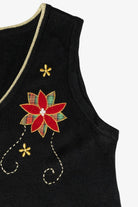 Holly Flowers Vintage Ugly Christmas Sweater Vest (2000s)