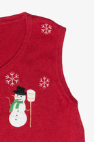 Snowman Vintage Ugly Christmas Sweater Vest (2000s)