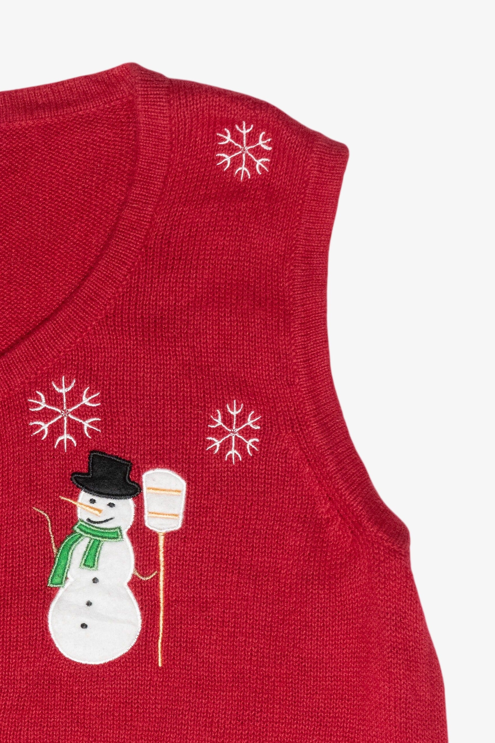 Snowman Vintage Ugly Christmas Sweater Vest (2000s)