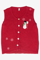 Snowman Vintage Ugly Christmas Sweater Vest (2000s)