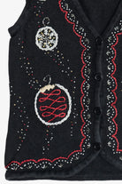 Vintage Beaded Ornaments Ugly Christmas Vest (1990s)