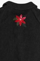 Vintage Beaded Poinsettia Ugly Christmas Vest (1990s)