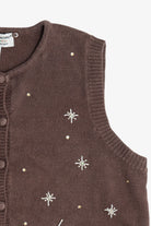 Vintage Brown Heirloom Collectibles Snowmen Ugly Christmas Vest (1990s)