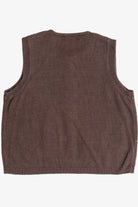 Vintage Brown Heirloom Collectibles Snowmen Ugly Christmas Vest (1990s)
