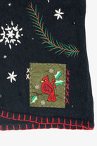 Cozy Cardinal Vintage Ugly Christmas Sweater Vest (1990s)