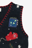 Cozy Cardinal Vintage Ugly Christmas Sweater Vest (1990s)