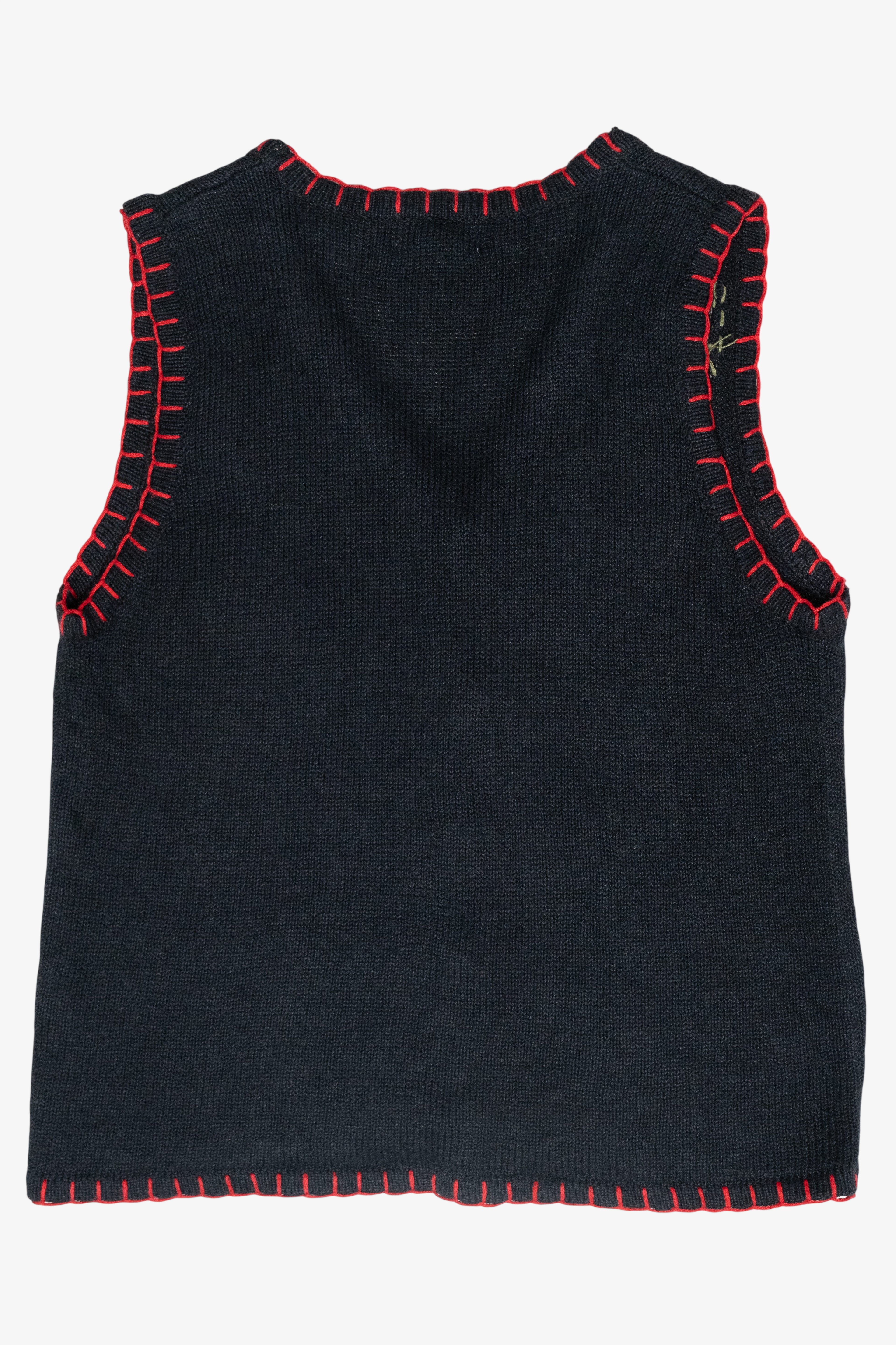 Cozy Cardinal Vintage Ugly Christmas Sweater Vest (1990s)