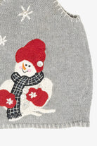 Cozy Snowmen Vintage Ugly Christmas Sweater Vest (1990s)