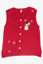 Snowmen Vintage Ugly Christmas Sweater Vest (2000s)