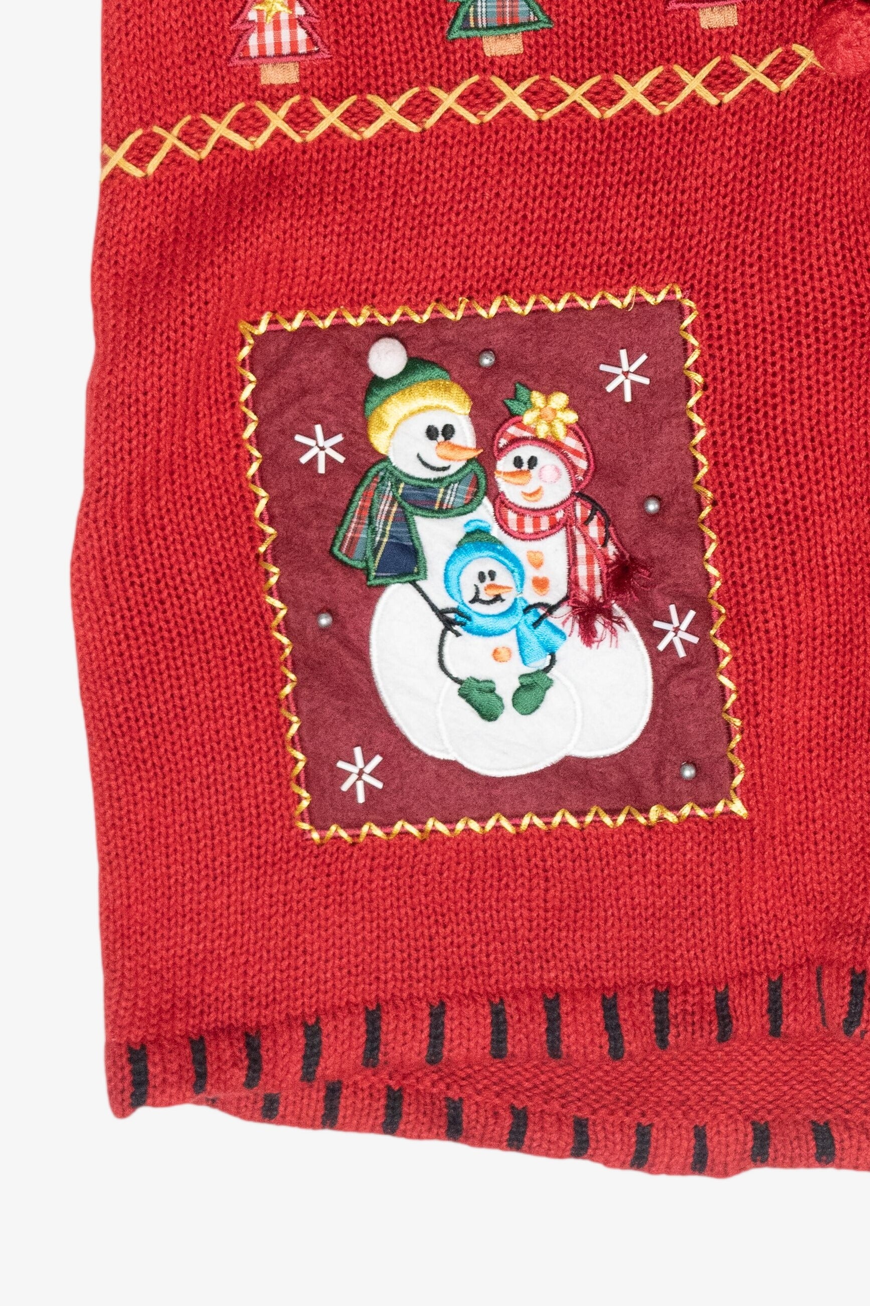 Snowmen Family Vintage Ugly Christmas Sweater Vest (2000s)