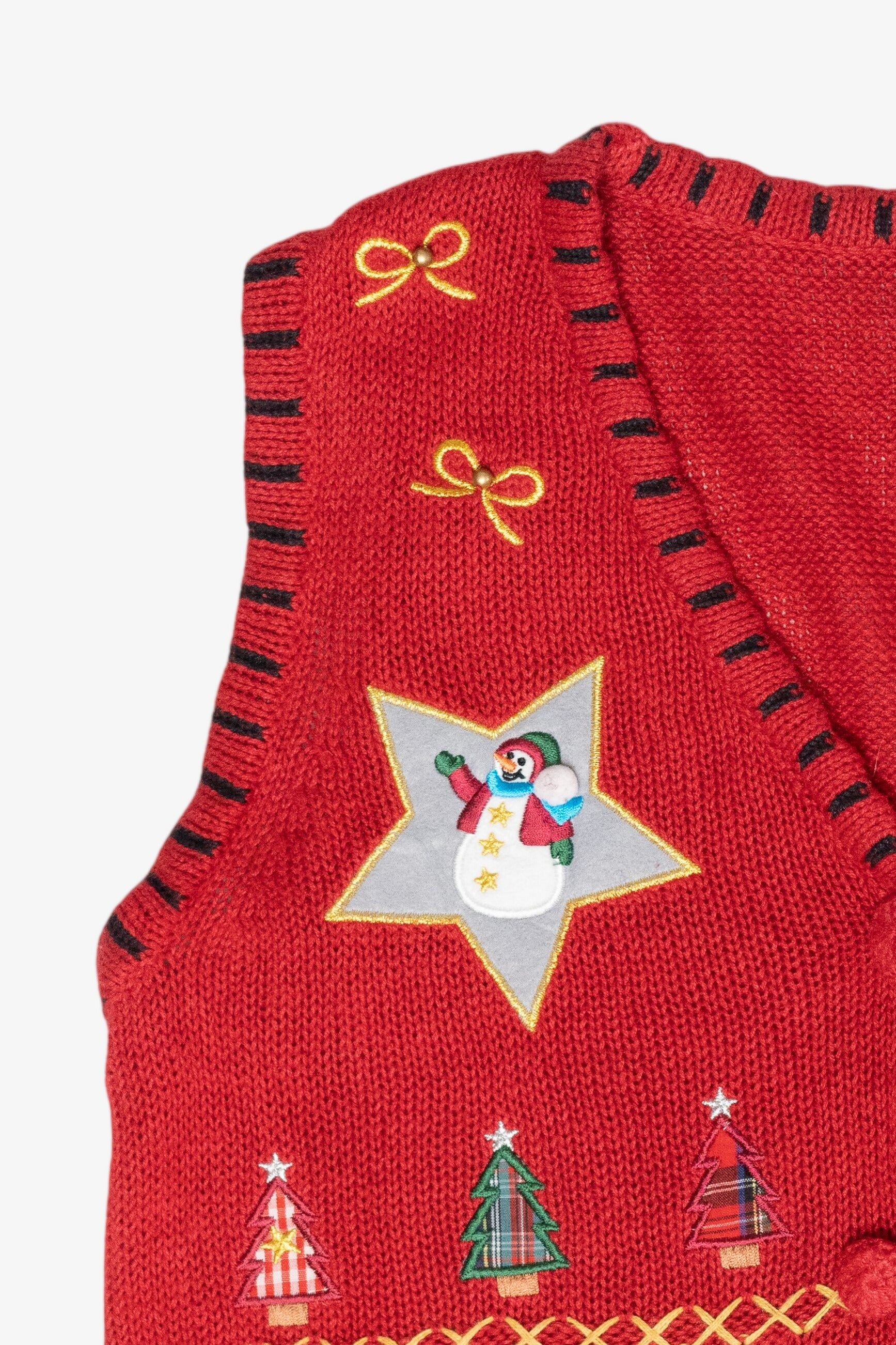 Snowmen Family Vintage Ugly Christmas Sweater Vest (2000s)