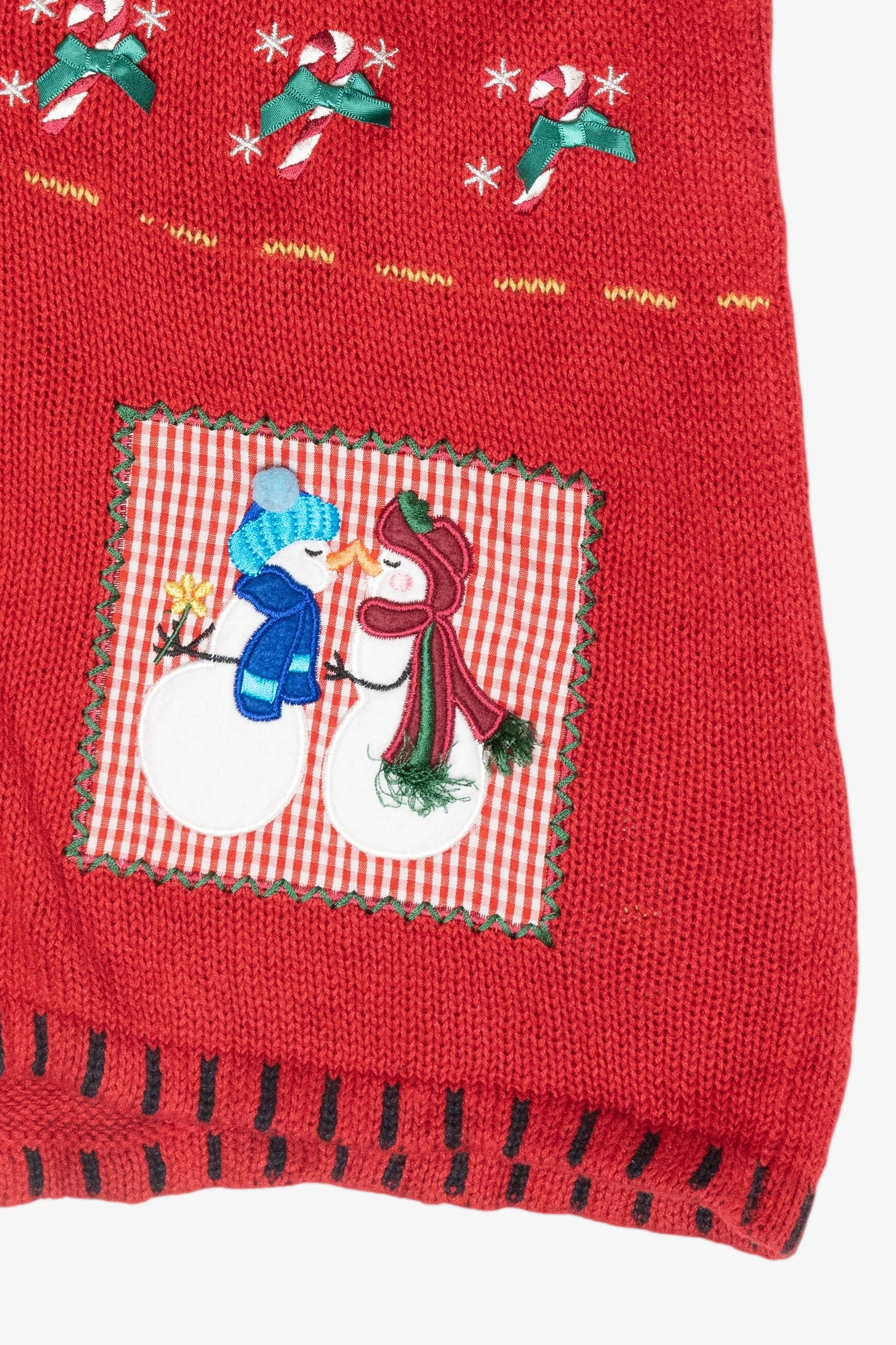 Snowmen Family Vintage Ugly Christmas Sweater Vest (2000s)