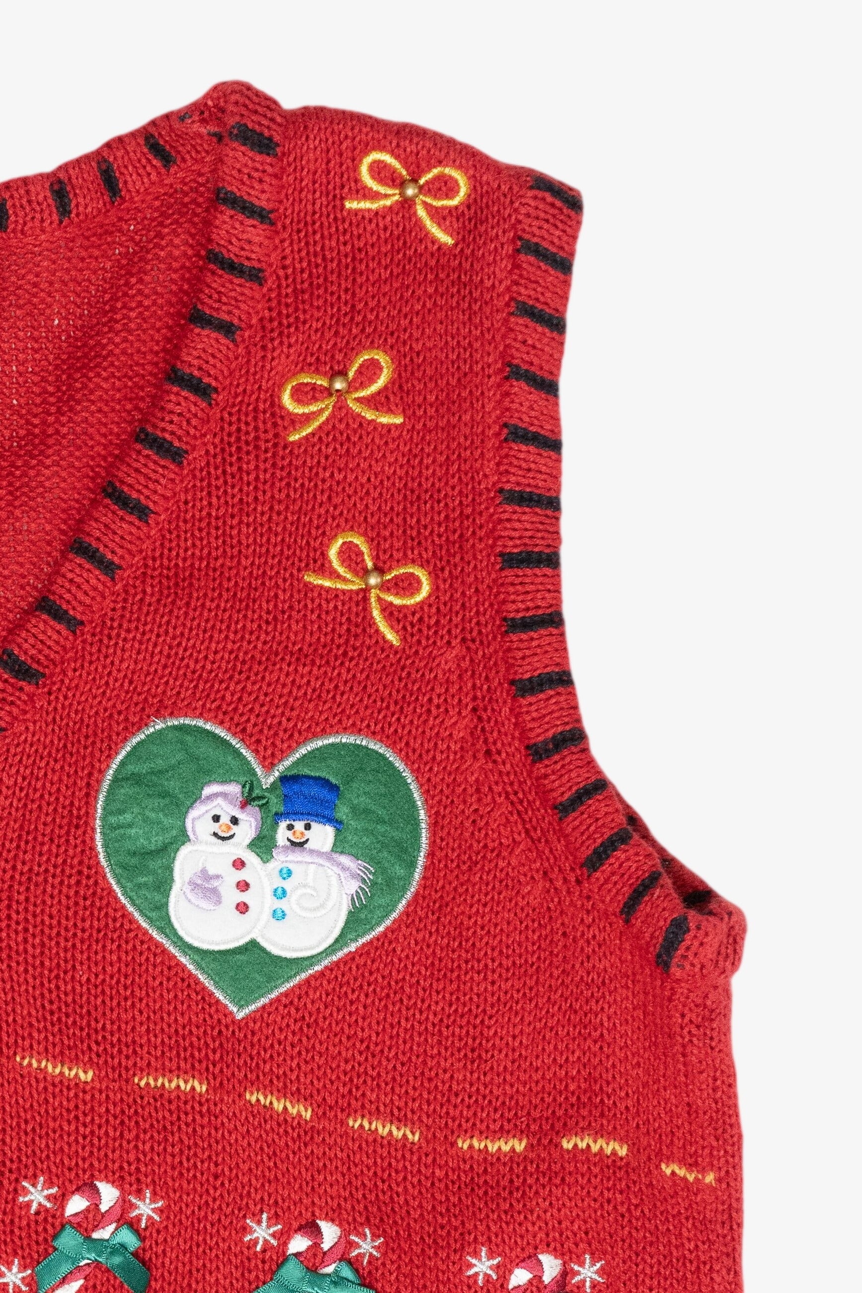 Snowmen Family Vintage Ugly Christmas Sweater Vest (2000s)