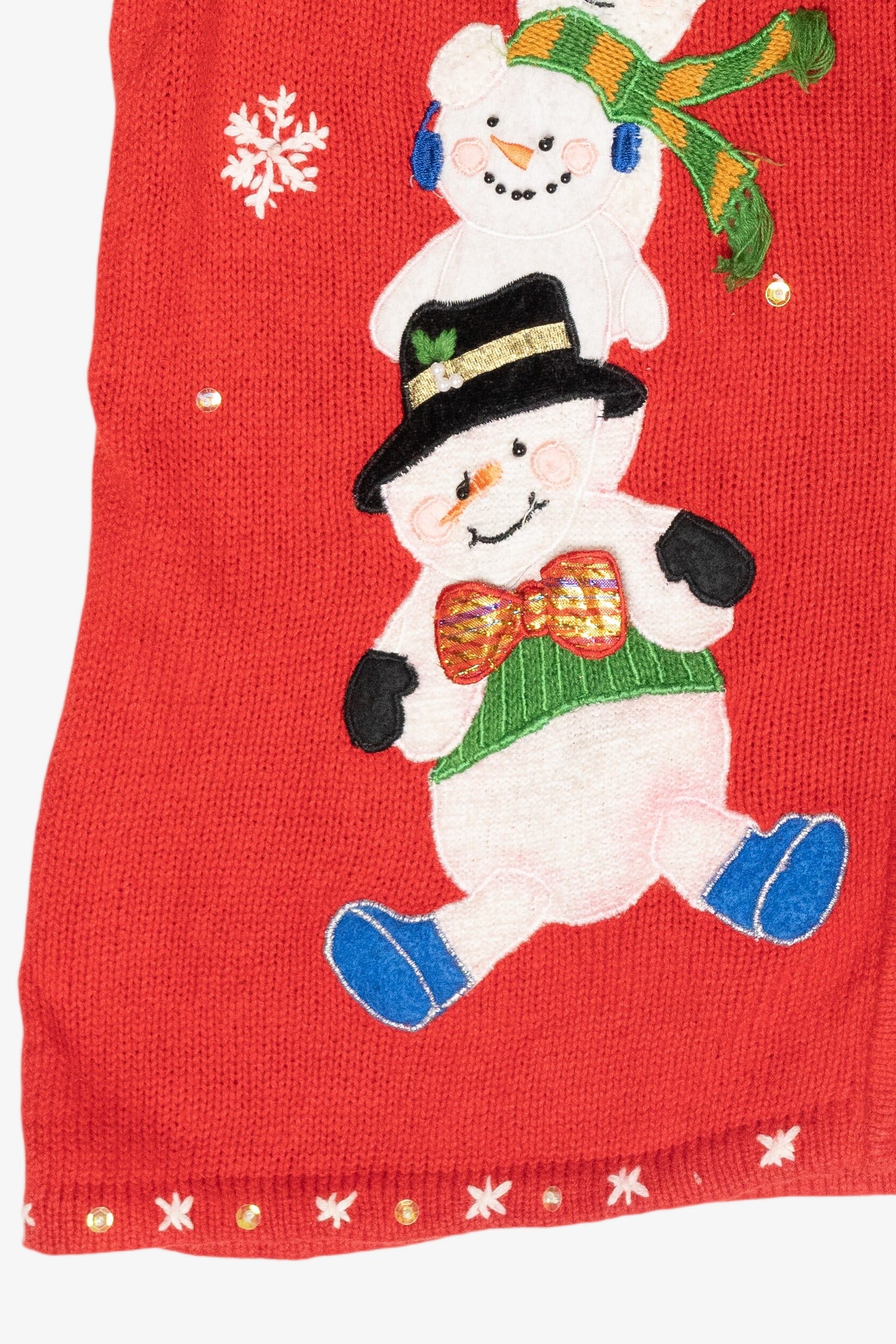 Silly Snowmen Vintage Ugly Christmas Sweater Vest (2000s)