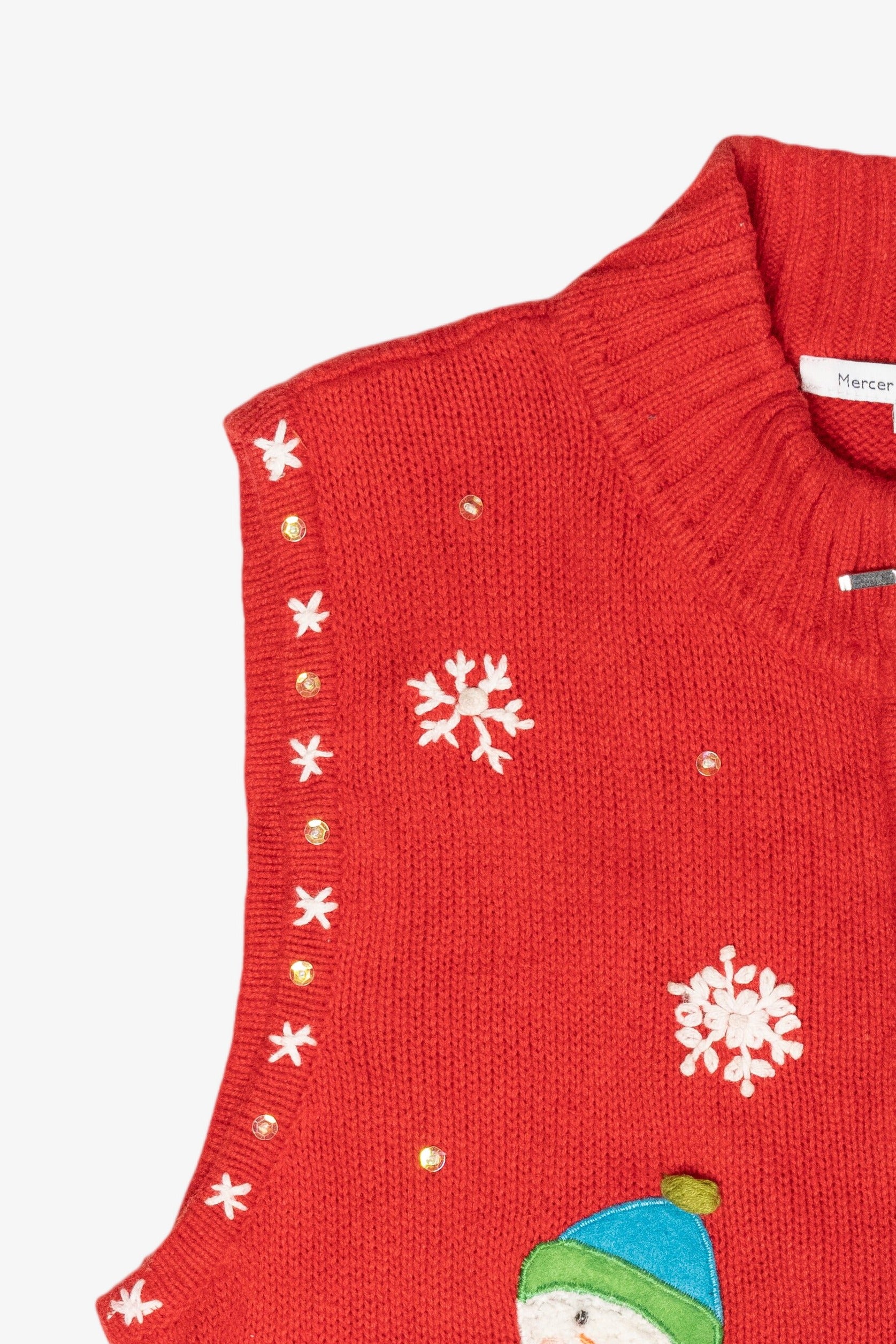 Silly Snowmen Vintage Ugly Christmas Sweater Vest (2000s)