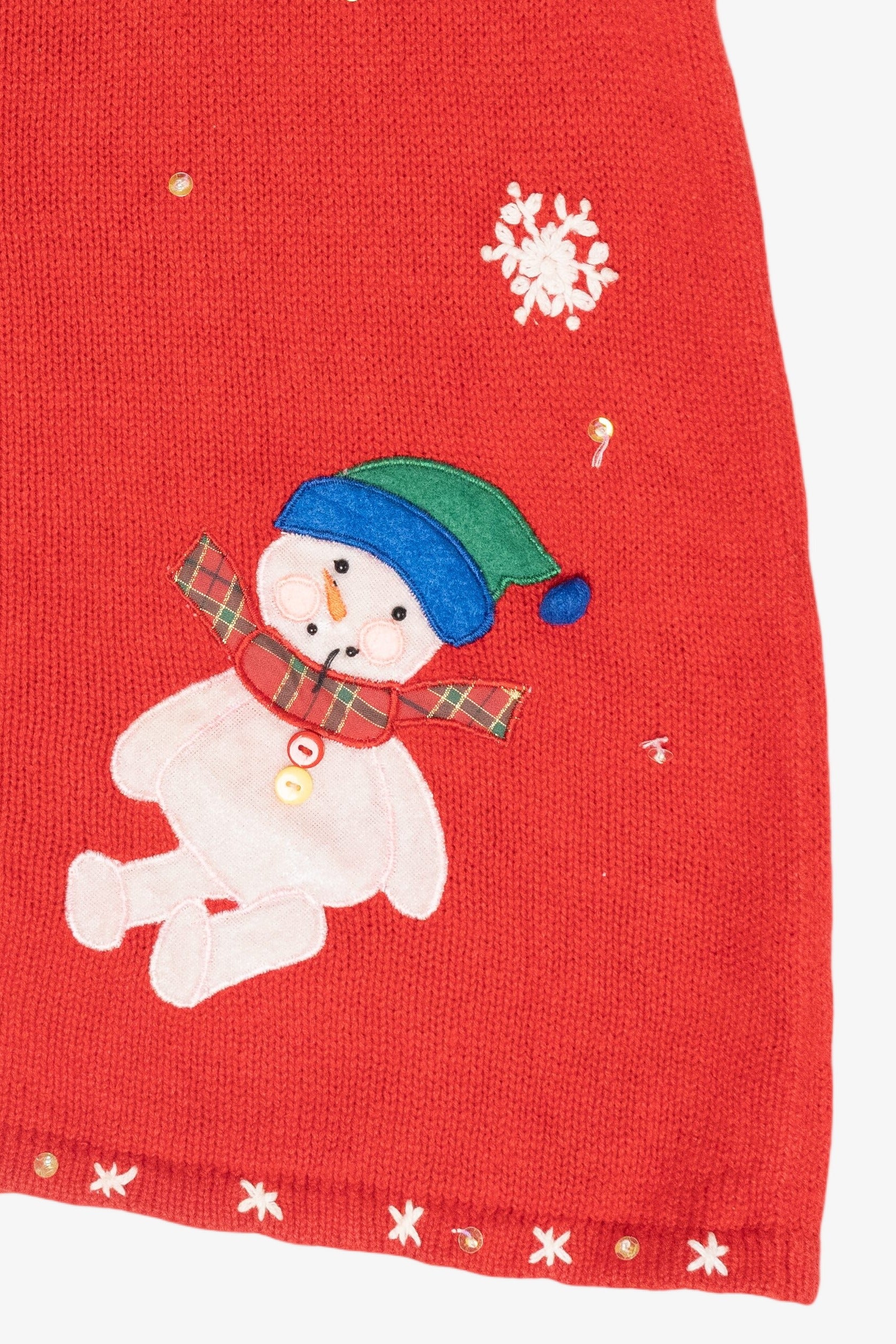 Silly Snowmen Vintage Ugly Christmas Sweater Vest (2000s)