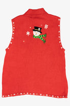 Silly Snowmen Vintage Ugly Christmas Sweater Vest (2000s)