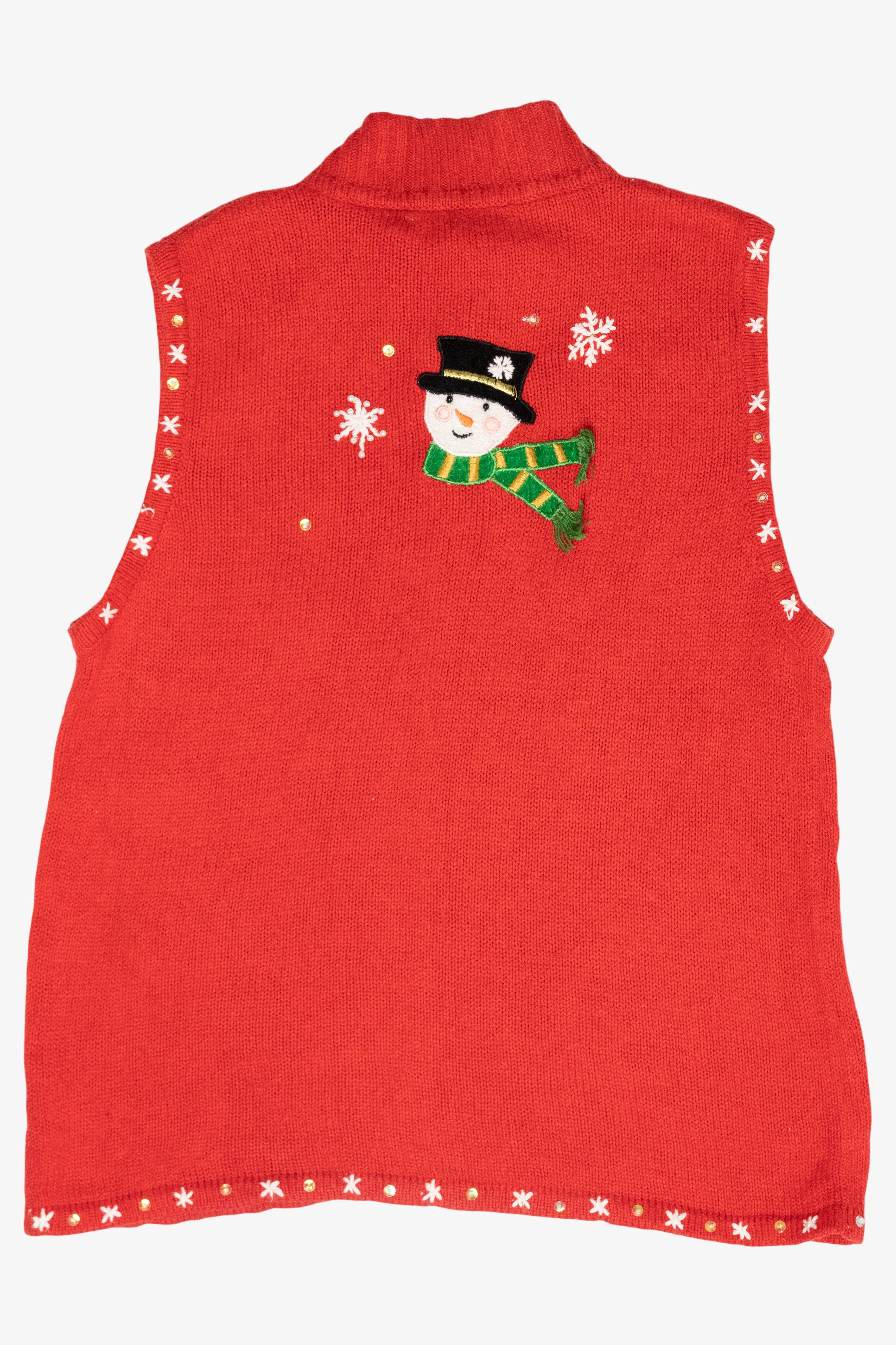 Silly Snowmen Vintage Ugly Christmas Sweater Vest (2000s)