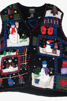 Snowman Fun Vintage Ugly Christmas Sweater Vest (2000s)