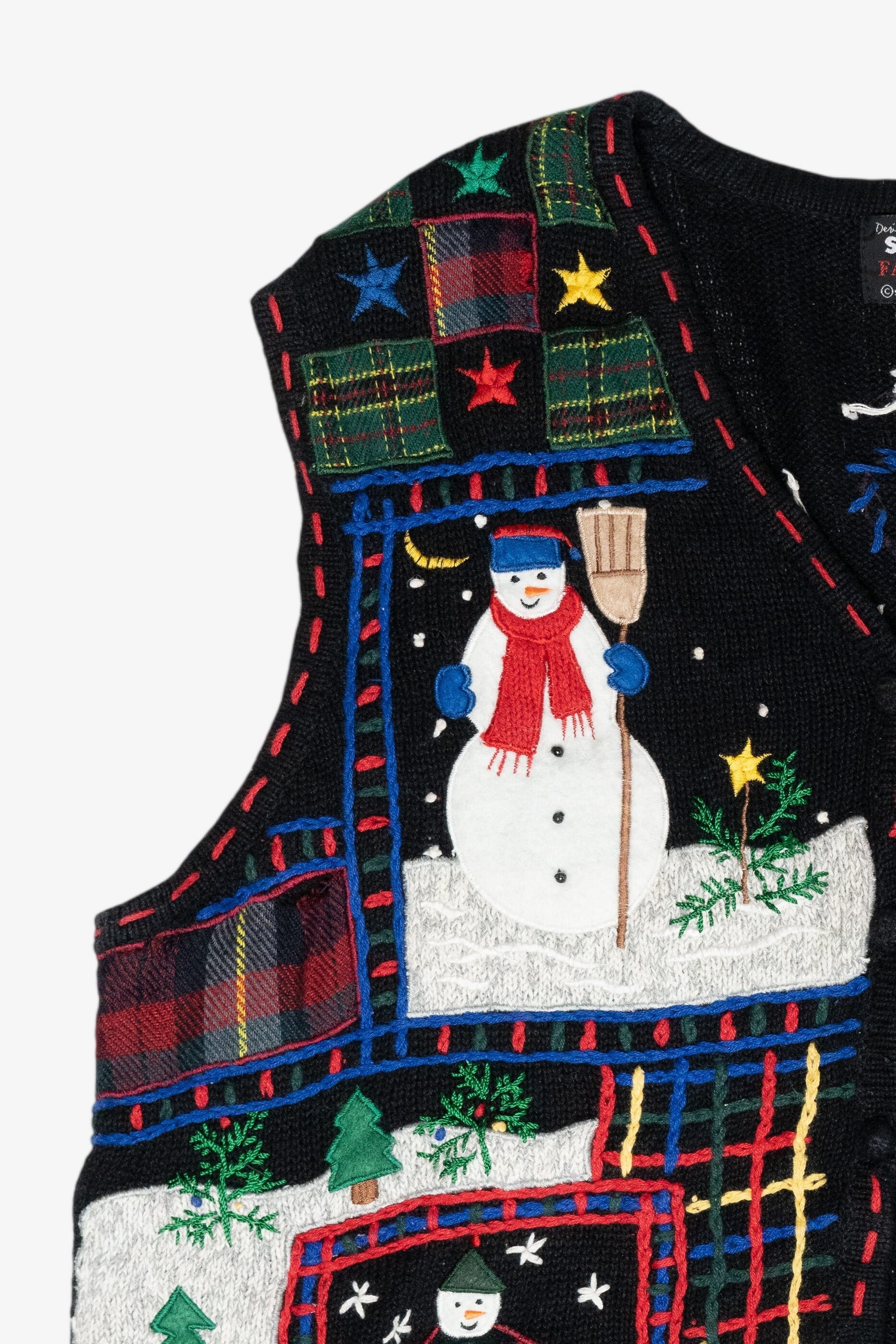 Snowman Fun Vintage Ugly Christmas Sweater Vest (2000s)