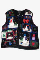 Snowman Fun Vintage Ugly Christmas Sweater Vest (2000s)