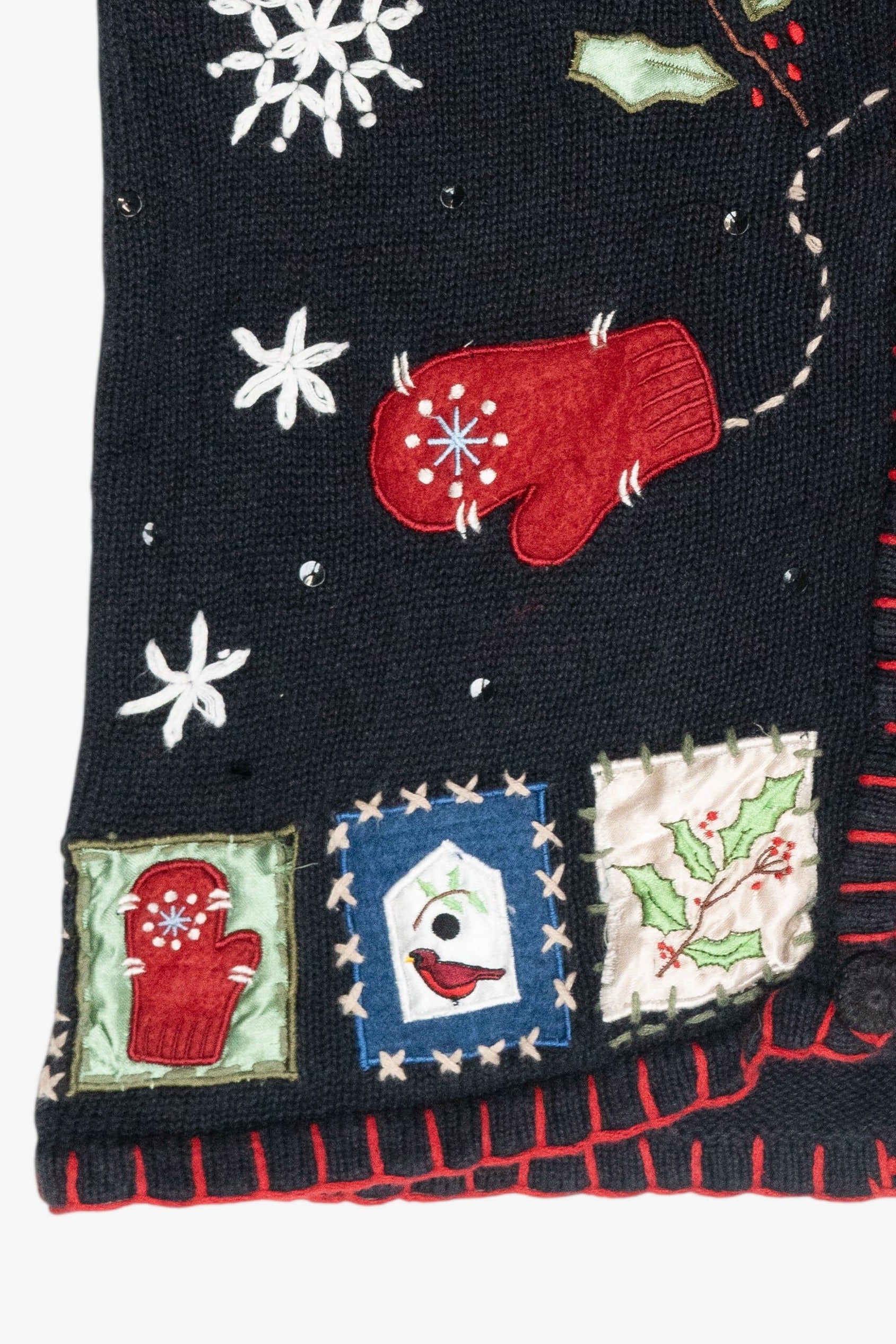 Cozy Cardinals Vintage Ugly Christmas Sweater Vest (1990s)