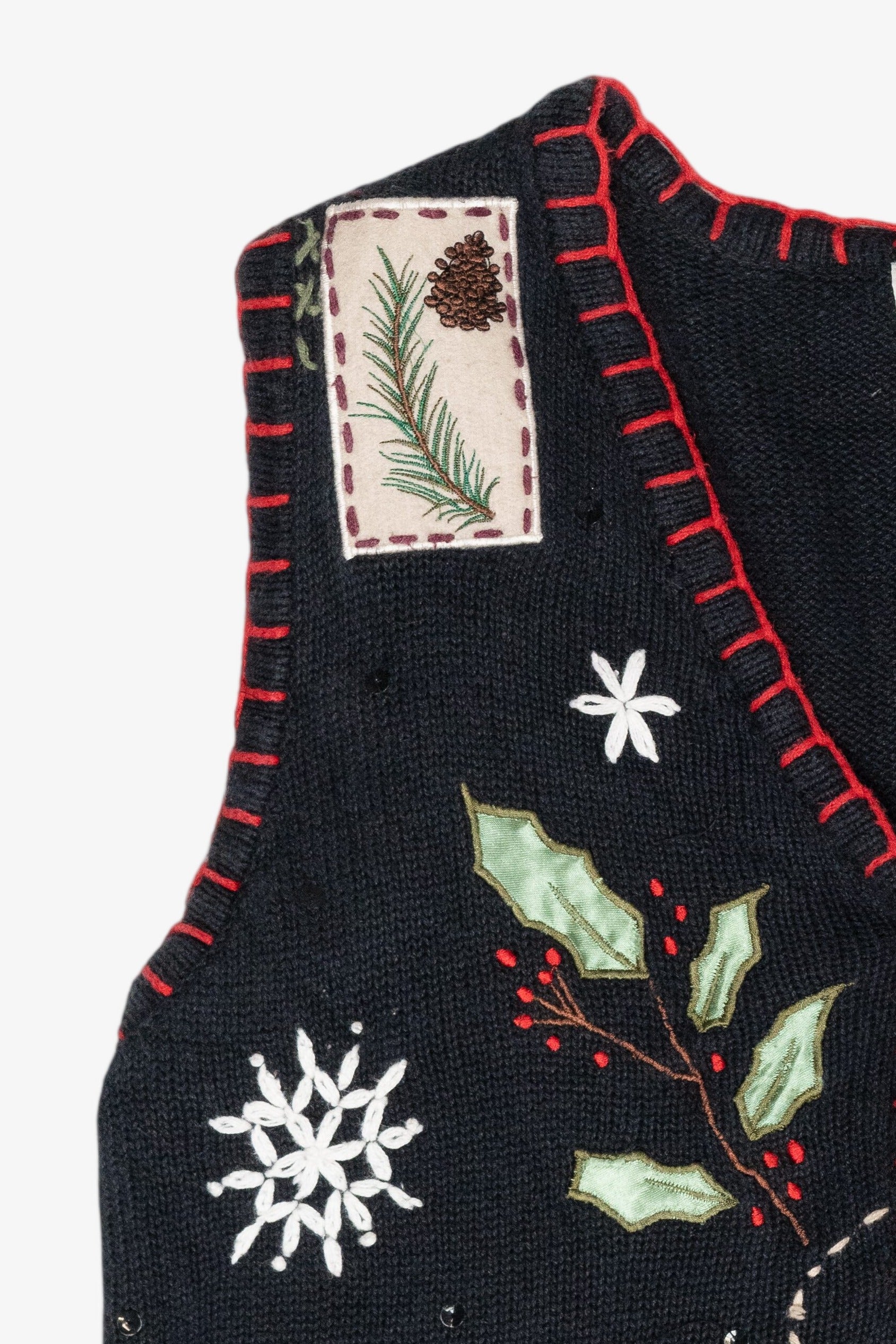 Cozy Cardinals Vintage Ugly Christmas Sweater Vest (1990s)