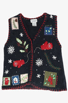 Cozy Cardinals Vintage Ugly Christmas Sweater Vest (1990s)